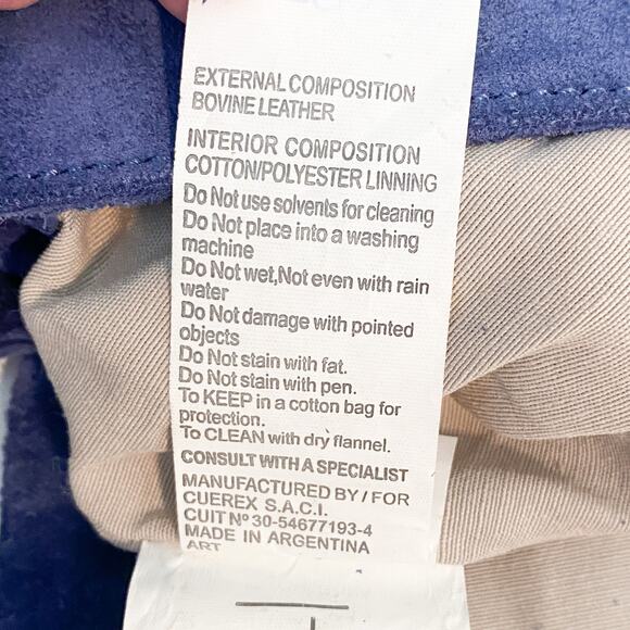 Prune Blue Suede Studded Fringe Cross Body Bag - Picture 14 of 14